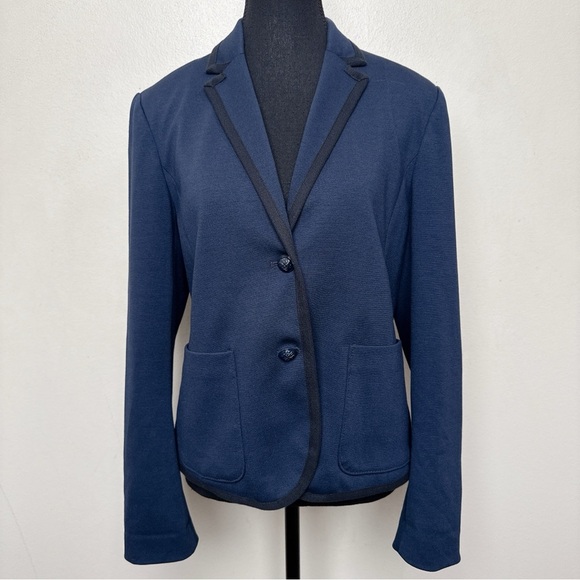 Gap Womens 8 The Academy Blazer Blue Dark Academia Button Blazer Jacket - Picture 1 of 16